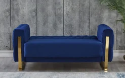 Kippsofa 2-Sitzer Crystal, blau, inkl. Kippfunktion