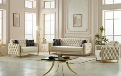 Kippsofa 2-Sitzer Crystal, creme, inkl. Kippfunktion