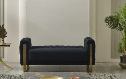 Kippsofa 2-Sitzer Crystal, schwarz, inkl. Kippfunktion