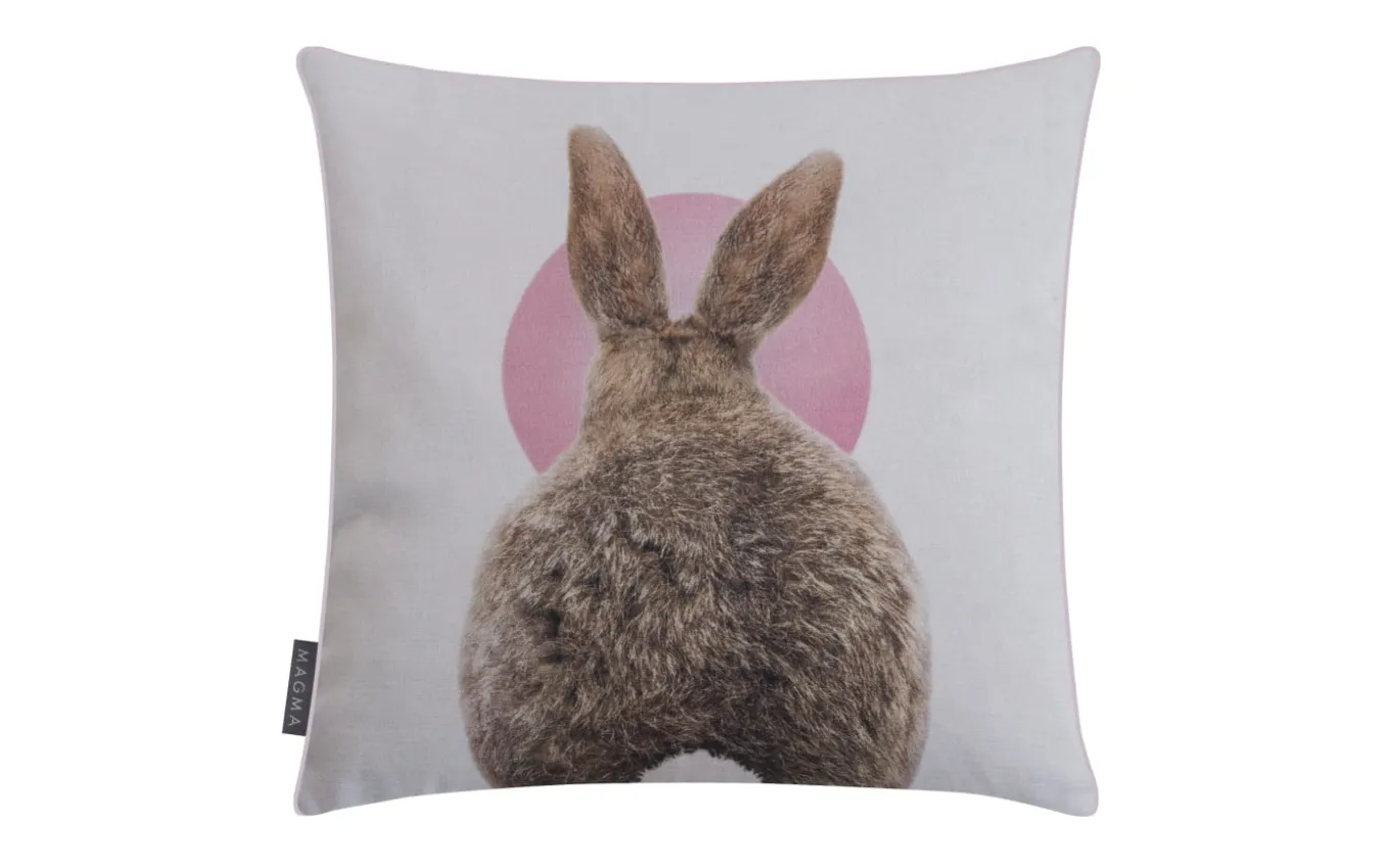 Kissenhülle Hasi, grau/braun, 45 x 45 cm
