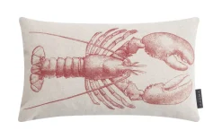 Kissenhülle Lobster, grau/rot, 50 x 30 cm