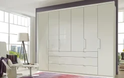 Kleiderschrank Castello, champagner, 300 x 236 cm, inkl. 3 extrabreite Schubkästen