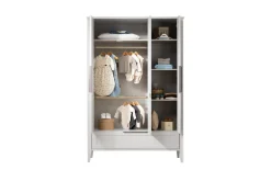 Kleiderschrank Levke, kieselgrau, 133 x 198 cm