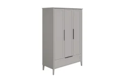 Kleiderschrank Levke, kieselgrau, 133 x 198 cm