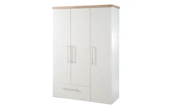 Kleiderschrank Nele, weiß/Artisan Eiche-Nachbildung, inkl. Kleiderstange