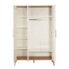 Kleiderschrank Pauline, weiß/Artisan Eiche-Nachbildung, inkl. Kleiderstange