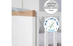 Kombikinderbett Nele, weiß/Artisan Eiche-Nachbildung, inkl. Höhenverstellung