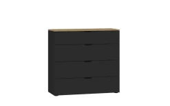 Kommode, novaschwarz/Eichenstruktur Nachbildung, Breite 90 cm