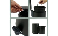 Kosmetikeimer Mats, schwarz, 3 Liter