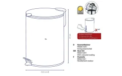 Kosmetikeimer, weiß matt, 5 Liter