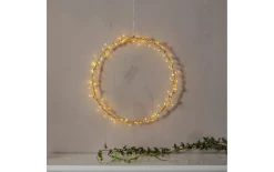 Kranz mit Beleuchtung Holiday, goldfarbig, 38 cm