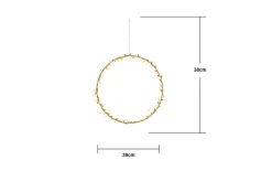 Kranz mit Beleuchtung Holiday, goldfarbig, 38 cm