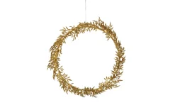 Kranz mit Beleuchtung Holiday, goldfarbig, 44 cm