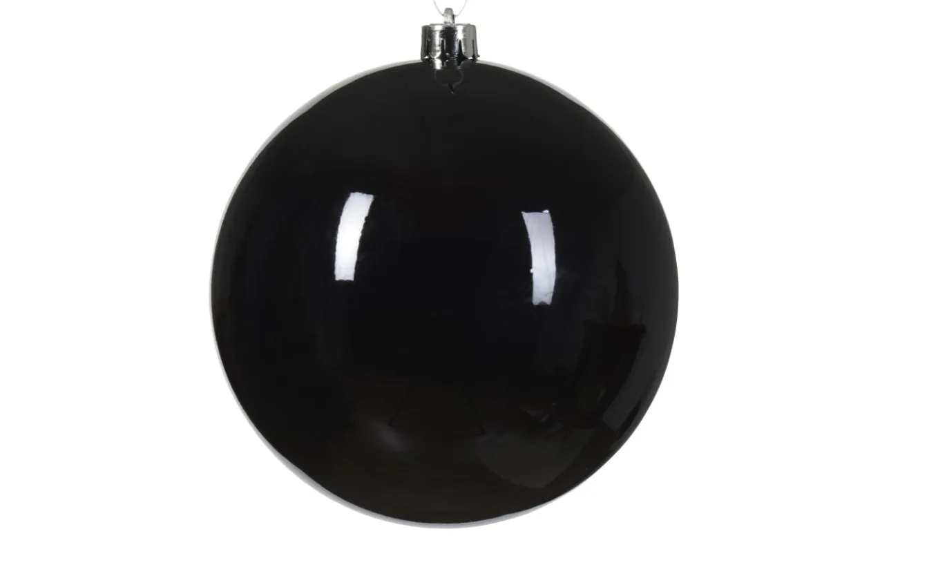 Kugel schwarz glanz, 14 cm