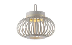 LED-Akkupendelleuchte Akuba, 25 cm, greige, inkl. Memoryfunktion