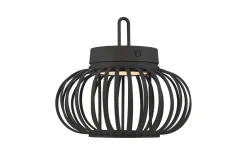 LED-Akkupendelleuchte Akuba, schwarz, 25 cm, inkl. Memoryfunktion