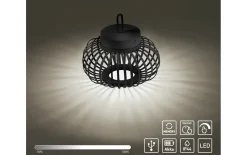 LED-Akkupendelleuchte Akuba, schwarz, 25 cm, inkl. Memoryfunktion
