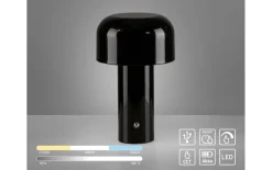 LED-Akkutischleuchte Agnes, schwarz, inkl. Touchdimmer