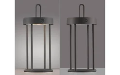 LED-Akkutischleuchte Anselm, schwarz, 28,4 cm, inkl. Memoryfunktion