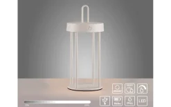 LED-Akkutischleuchte Anselm, weiß, 28,4 cm, inkl. Memoryfunktion