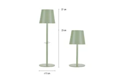 LED-Akku Tischleuchte Euria, grün, 11 cm