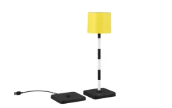 LED-Akku Tischleuchte Fernandez, gelb, inkl. Ladestation