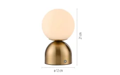 LED-Akkutischleuchte Rudi Schöner Wohnen, goldfarbig, inkl. CCT Funktion