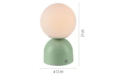 LED-Akkutischleuchte Rudi Schöner Wohnen, mintfarbig, inkl. CCT Funktion