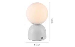 LED-Akkutischleuchte Rudi Schöner Wohnen, weiß, inkl. CCT Funktion