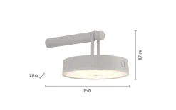 LED-Akkuwandleuchte Arma, greige, inkl. Memoryfunktion