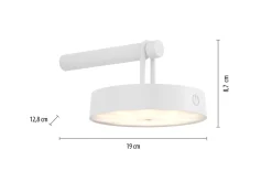 LED-Akkuwandleuchte Arma, weiß, inkl. Memoryfunktion