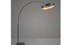 LED-Bogenleuchte Loop, schwarz/gold, inkl. Ausziehfunktion