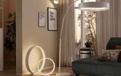 LED-Bogenleuchte Loop, weiß, inkl. Ausziehfunktion