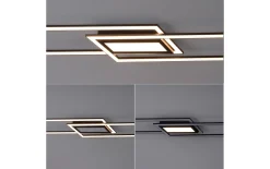 LED-Deckenleuchte Asmin, schwarz, 100 cm