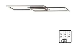 LED-Deckenleuchte Asmin, schwarz, 100 cm