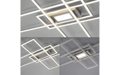 LED-Deckenleuchte Asmin, stahlfarbig, 99 cm