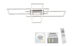 LED-Deckenleuchte Asmin, stahlfarbig, 99 cm