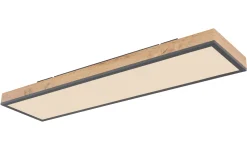 LED-Deckenleuchte CCT Doro, holz/graphit, 80 cm
