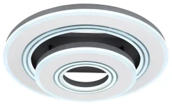 LED-Deckenleuchte CCT Jacky, schwarz/weiß, 50 cm