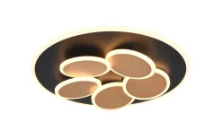 LED-Deckenleuchte CCT Mandala, schwarz/gold, inkl. Fernbedienung