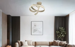 LED-Deckenleuchte Cinque Cisenna, beige