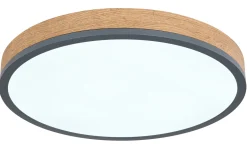 LED-Deckenleuchte Doro CCT, holz/graphit, 45 cm