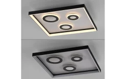 LED-Deckenleuchte Dune, schwarz, inkl. CCT und Tunneleffekt