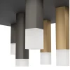 LED-Deckenleuchte ESTANTERIOS, schwarz/braun, inkl. Dimmfunktion