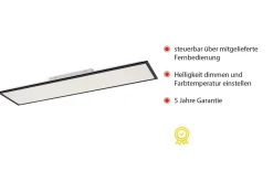 LED-Deckenleuchte FLAT, schwarz, 119,5 cm