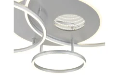 LED-Deckenleuchte Invertina, silberfarbig, inkl. Fernbedienung