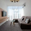 LED-Deckenleuchte Kassu in holzfarbig/schwarz, 72 x 27 cm