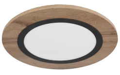 LED-Deckenleuchte Lea, holz/schwarz, 40 cm