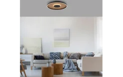 LED-Deckenleuchte Mondo Famera, holz/schwarz, inkl. CCT und Fernbedienung