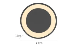 LED-Deckenleuchte Monta, schwarz, inkl. Memoryfunktion